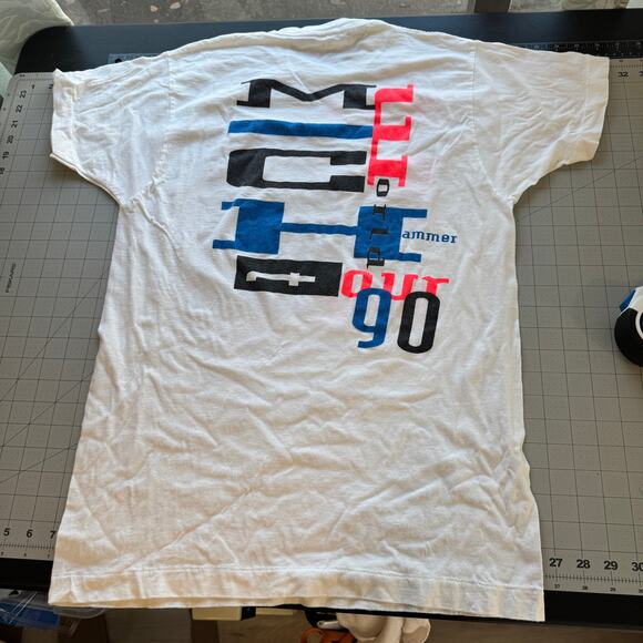 Vintage 1990 MC Hammer T-Shirt | World Tour | Neon 90s Hip Hop - Picture 14 of 16